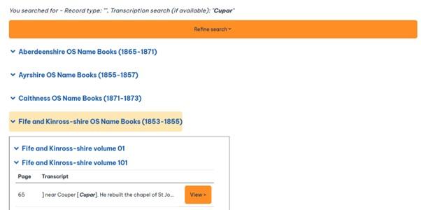 Ordnance Survey Name Books | Scotland's People